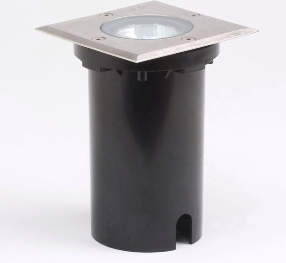 Konstsmide Spot encastrable carré 7w 230v Inox/aluminium 15 Cm Noir