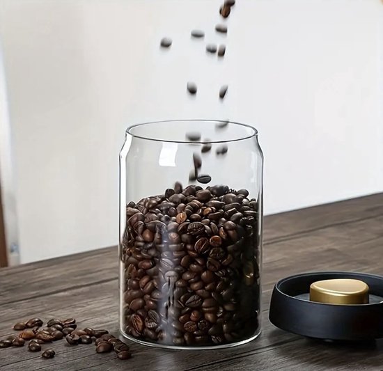 Vacuüm Koffieblik Met 1200 Ml Capaciteit - Luchtdicht En Vochtbestendig Koffiebonen Opslagcontainer Voor Noten En Thee Vacuüm Koffieblik Met 1200 Ml Capaciteit - Luchtdicht En Vochtbestendig Koffiebonen Opslagcontainer Voor Noten En Thee