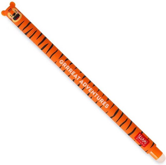 LEGAMI ERASABLE PEN TIJGER MET ORANJE INKT