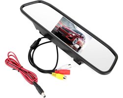 4.3" Car Rearview Mirror Monitor HD TFT-LCD Screen 2 Channel Video Input