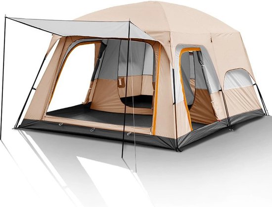 Tente Familiale 8 Personnes - Cabine 2 Pièces - Polyester - Coupe-Vent - Neuve