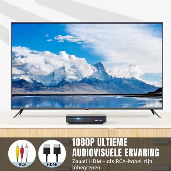 DVD Speler met HDMI - Externe DVD Speler - Blu Ray Spelers - Portable - Zwart — afbeelding 5