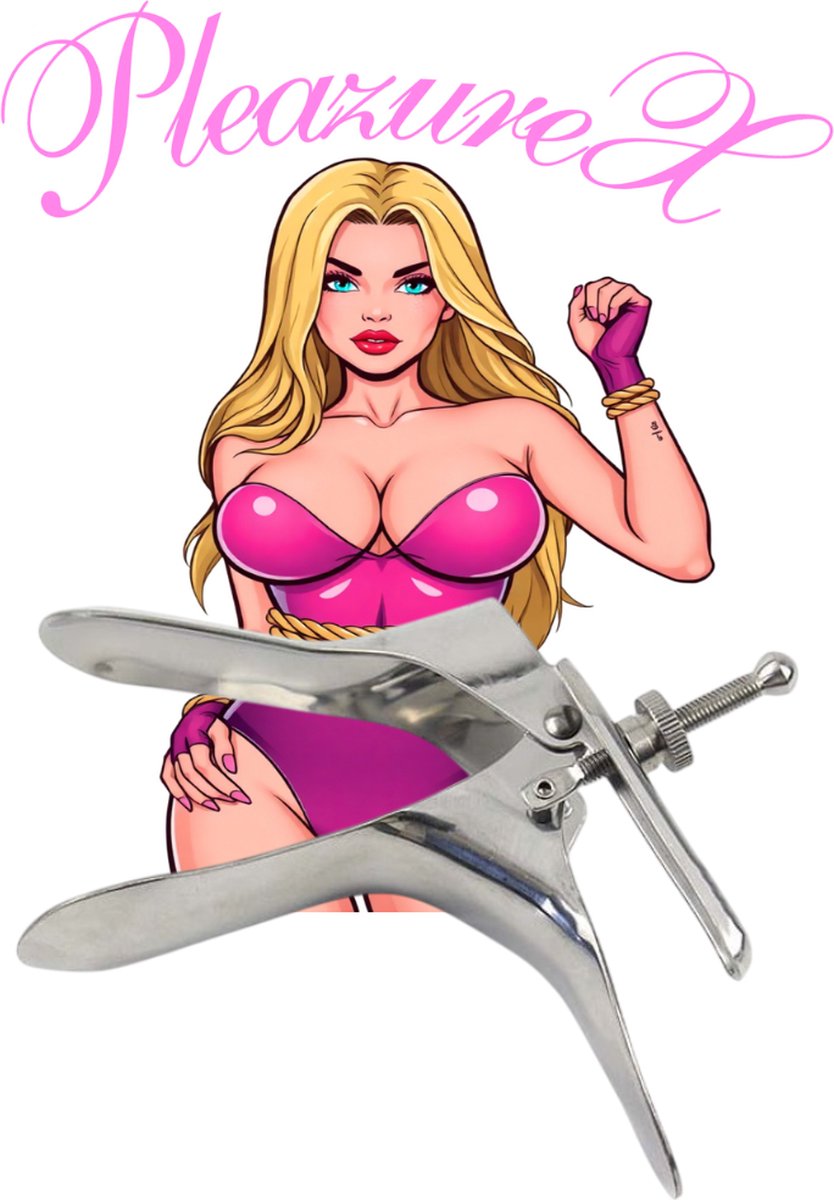 PleazureX - Fetish Series - eendenbek - Speculum - interne onderzoek - RVS - tot 9cm openen