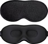 LAANAR® Slaapmasker Luxe 100% Verduisterend 3D Slaapmasker Vrouwen en Mannen - Ergonomisch en Verstelbaar Oogmasker Slaap - Premium Materialen Slaapmasker voor Zijslapers - Zwart