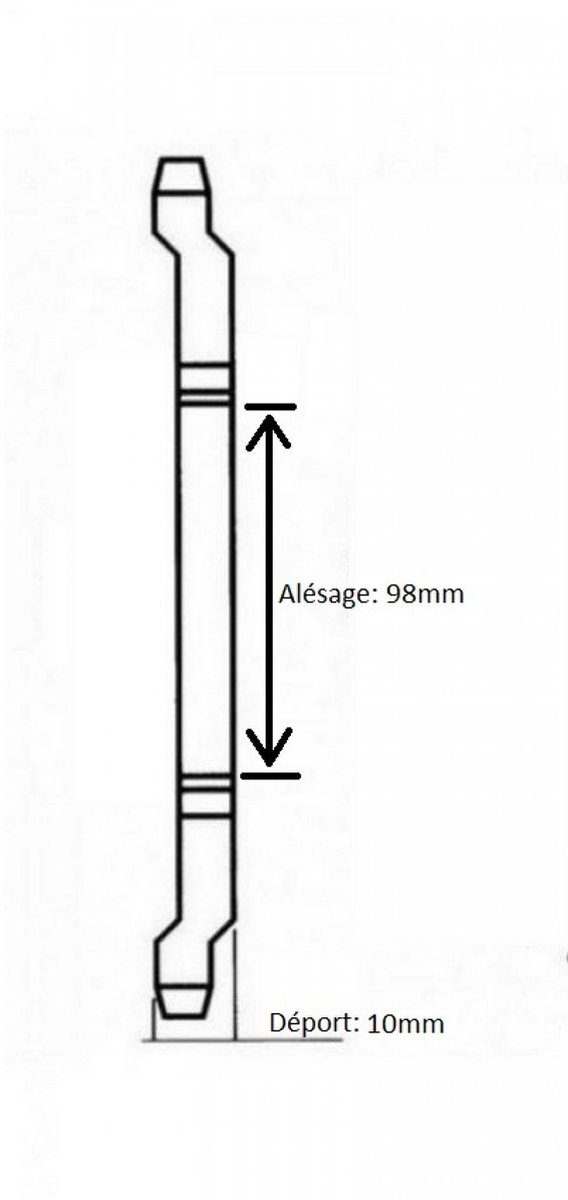 Couronne de transmission 60 dts pas 415 Ø98mm noir MBK 51 pour mobylette cyclomoteur