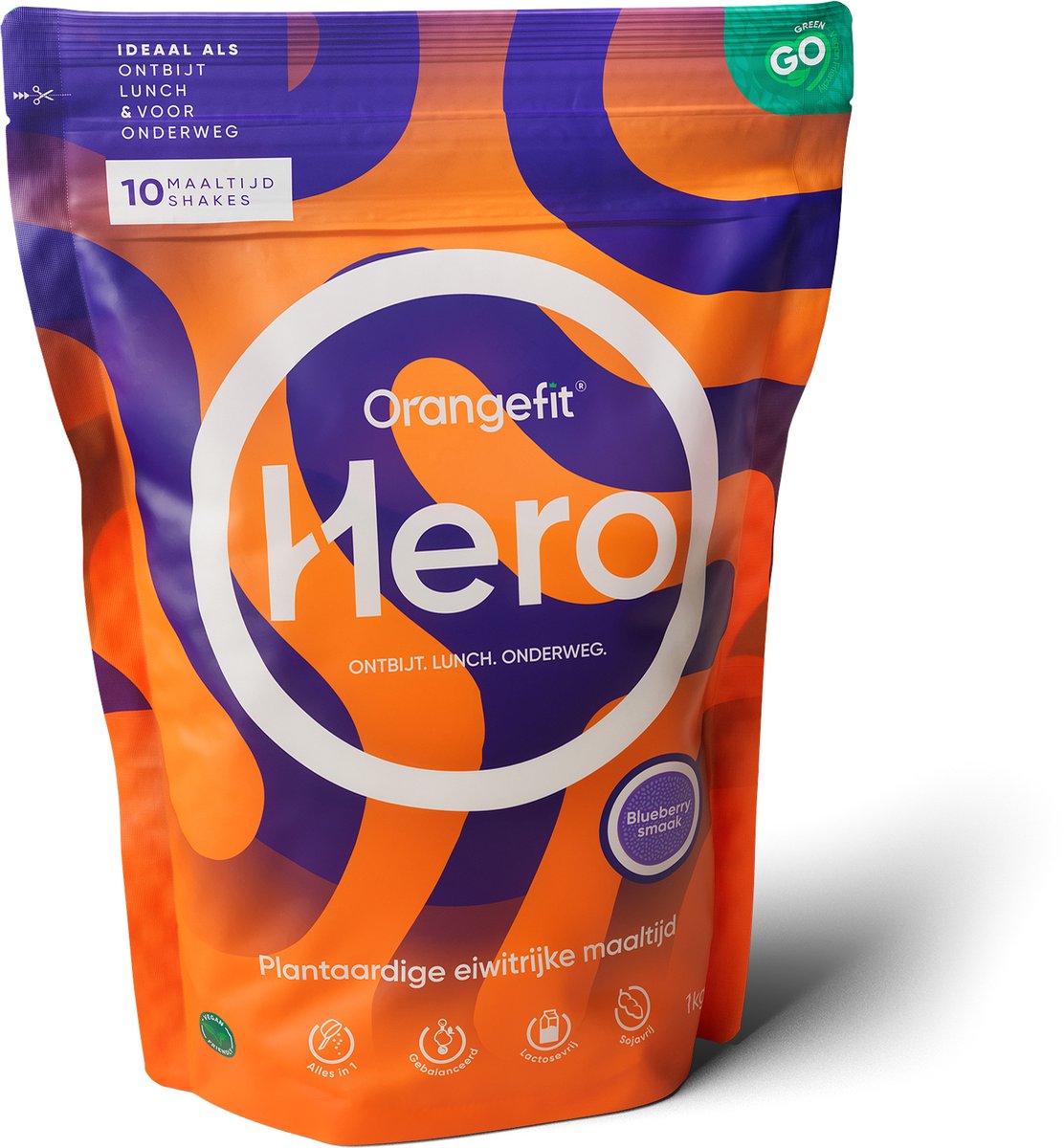 Goedkoopste Orangefit Hero Vegan Maaltijdshake - 1kg (10 shakes) - Vanille - Maaltijdvervanger - Ontbijtshake