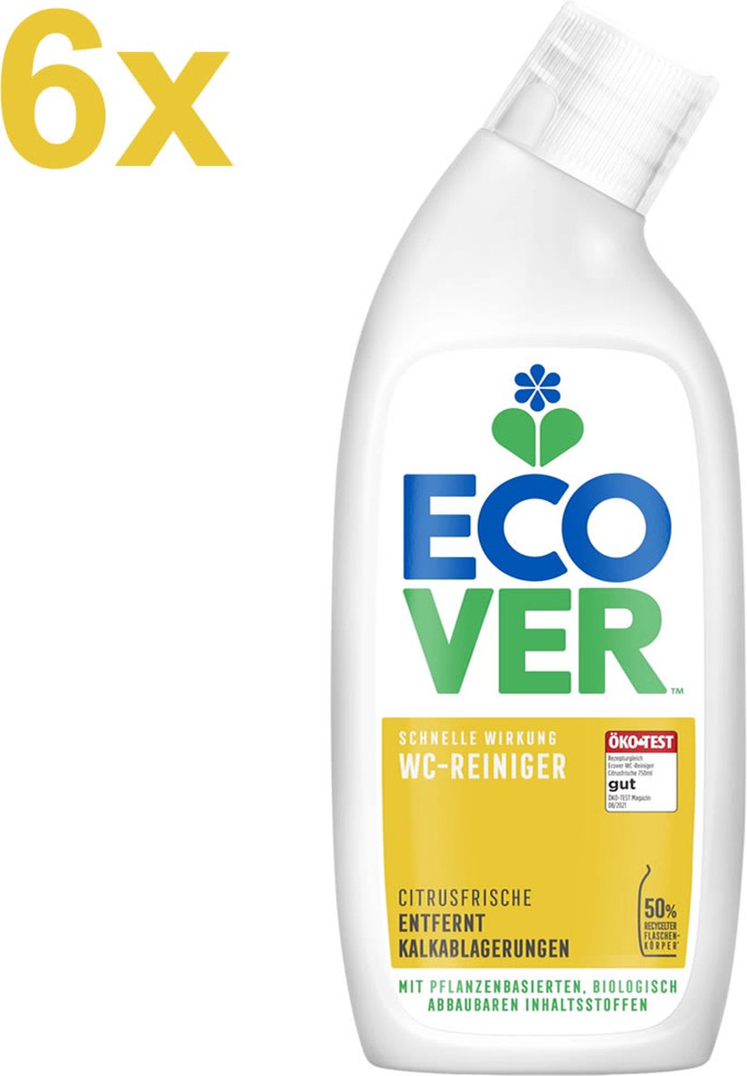 Goedkoopste Ecover - WC-Reiniger - Toiletreiniger - Citrus Frisheid - 6x 750 ml - Voordeelverpakking