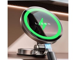 Lisen - Oplader Draadloos - Magsafe - Met Extra Magneet Ring - alle telefoons -