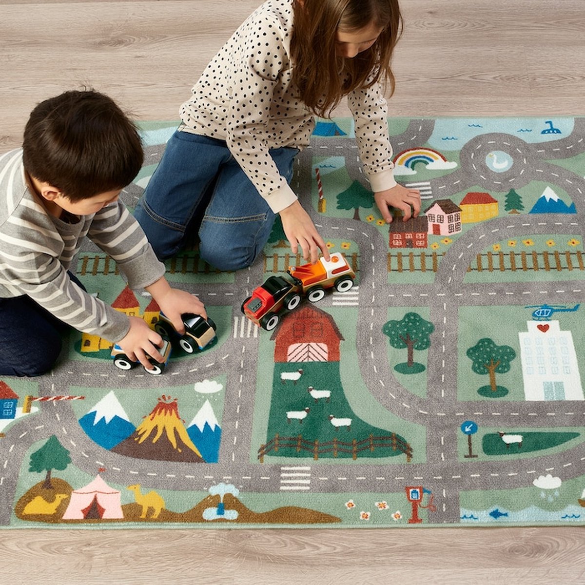 Kinderkamer Vloerkleed Rechthoek Tapijt|Educatieve kindertapijten|Antislip Kindervloerkleed|Kinderen Tapijt Decor|Speelkleed|Kleurrijk kindervloerkleed|Meisjes Vloerkleed|Jongens Vloerkleed