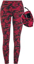 Legging camouflage rouge Rock Rebel by EMP avec poches latérales pour femme - L