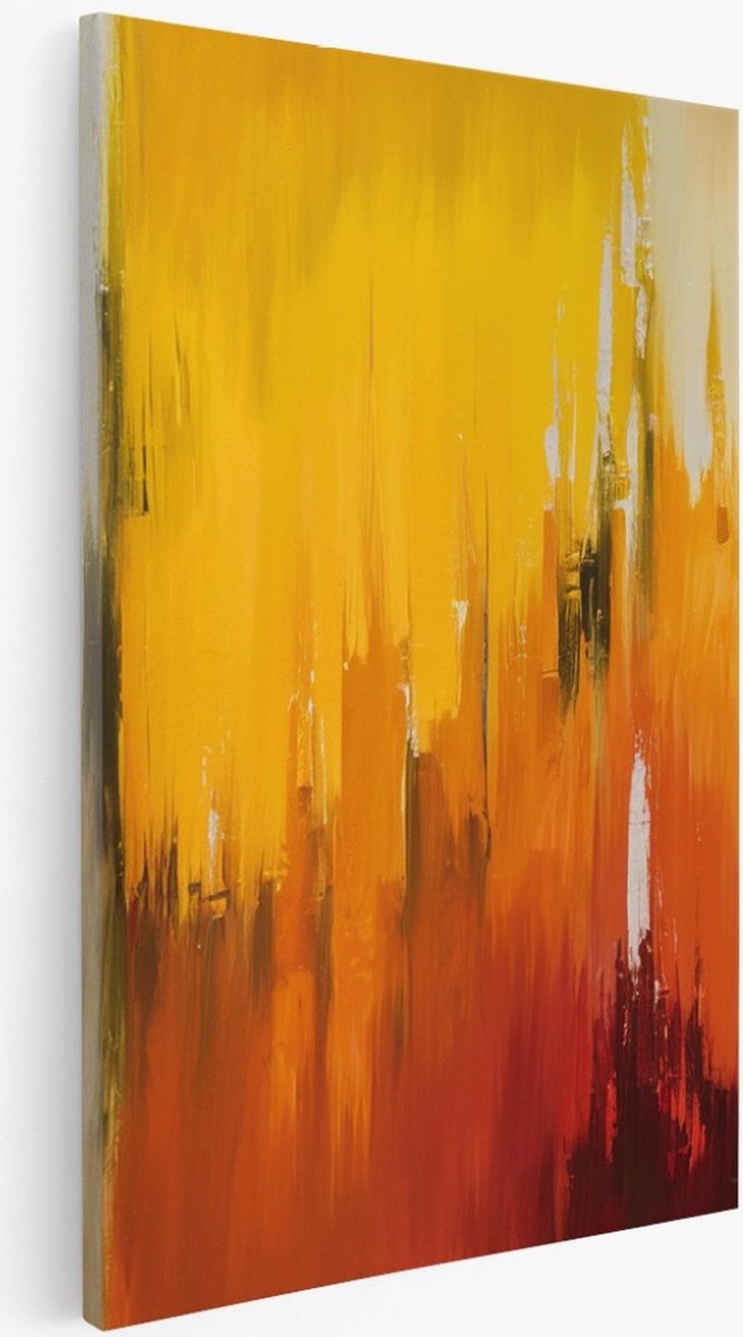 Saammp Canvas Schilderij - Vegen - Abstract - 30x40 - Foto op canvas - Wanddecoratie - Muurdecoratie Woonkamer - Slaapkamer decoratie - Canvas Print Multicolor
