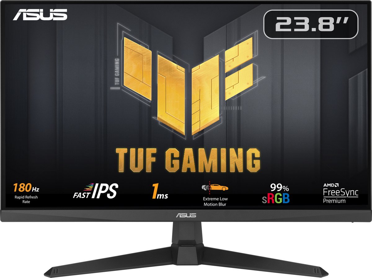 ASUS TUF Gaming VG249Q3A gaming monitor 180Hz, DisplayPort, HDMI, Audio, AMD Free-Sync