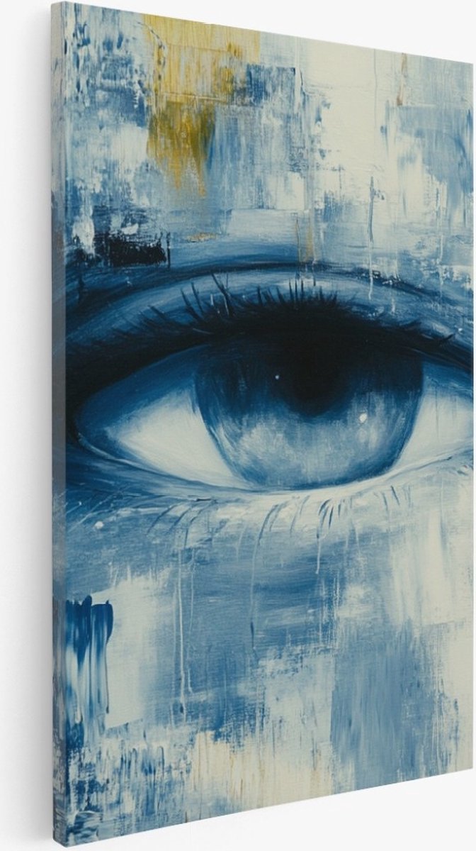 Saammp Canvas Schilderij - Oog - Abstract - 40x60 - Foto op canvas - Wanddecoratie - Muurdecoratie Woonkamer - Slaapkamer decoratie - Canvas Print Multicolor