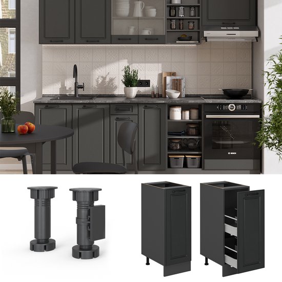 Armoire à pharmacie Vicco R- Line – 30 cm, WB Anthracite Maison de campagne anthracite, WB Anthracite