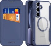 Dux Ducis Convient pour Samsung Galaxy S25 Plus - Skin X Pro - Étui à rabat Convient pour Mag / Qi2 - Blauw