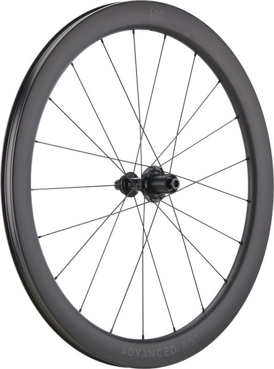 Roue de vélo de route NEWMEN WHEEL ADVANCED A.50 - 28 pouces - Carbone - Largeur de pneu : 28 à 30 mm - Roue arrière - Zwart