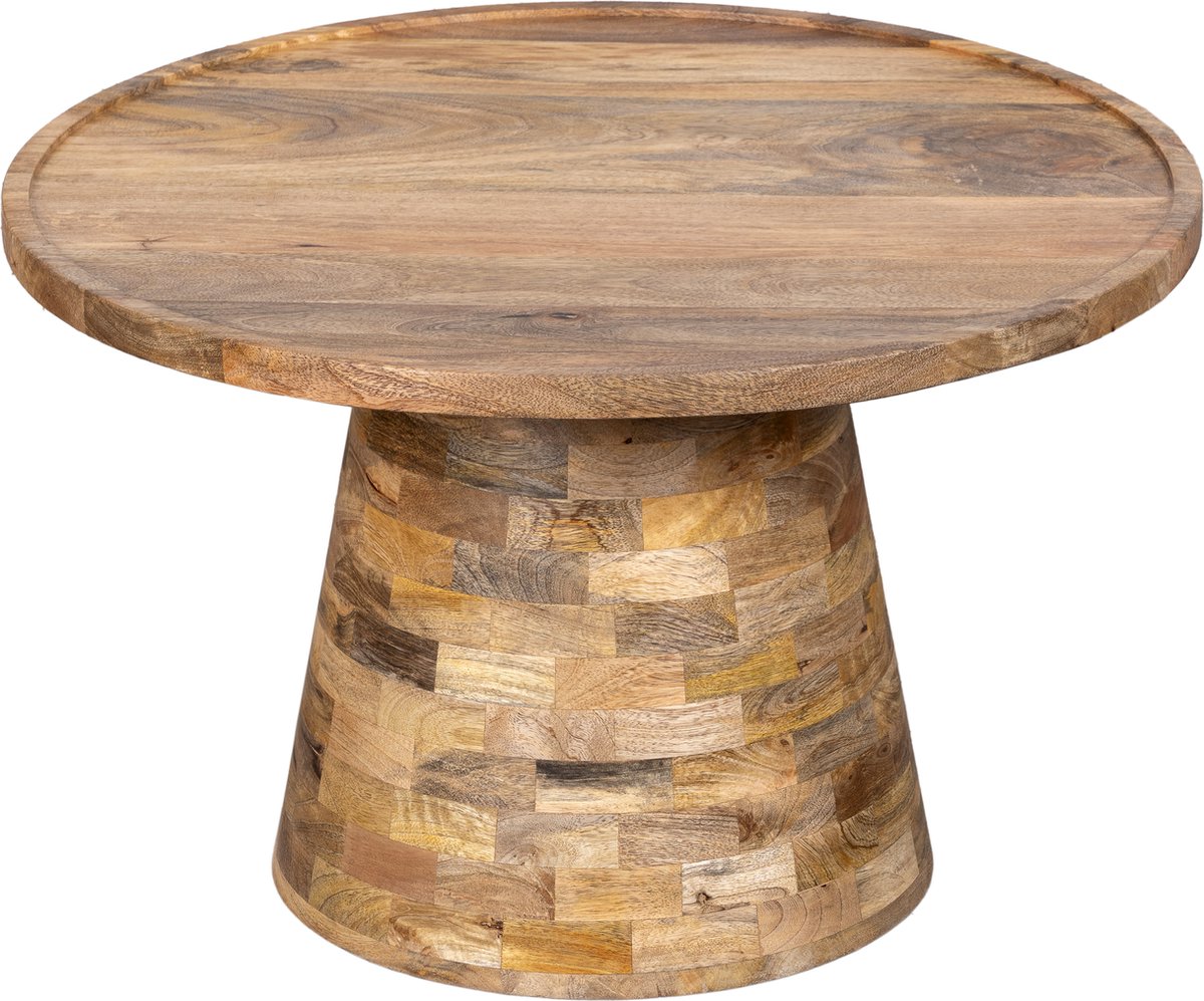BLenS-Furniture Salontafel Bergen naturel mangohout rond