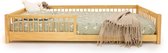 Howtoplay® Montessori Vloerbed (voor matras 200 x 90 CM) - Naturel Hout - van de makers van Howtotalk en How2talk2kids - Kinderbed geïnspireerd op Montessori principes - met Uitvalbescherming - Peuterbed - kinderbedden 90 x 200 cm