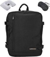 KLM & Transavia Rugzak 40x30x20 cm - Maximale Inhoud - Handbagage Tas 40x30x20 - 17 inch Laptopvak - Zwart