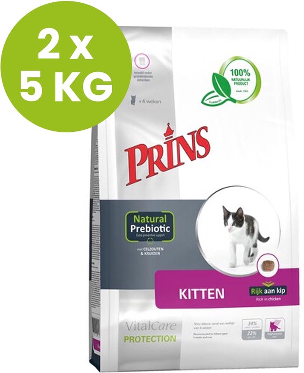 Prins VitalCare Protection Kitten - Kattenvoer - 2 x 5 KG