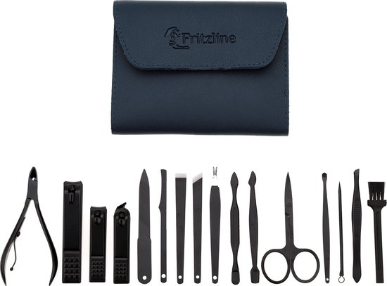 Fritzline 16 delige Manicure Set - Nagelset - Nagelvijl - Nagelknipper - Nageltang