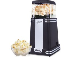 Gadgy Popcorn Machine Retro - Zwart - Hete Lucht Popcorn Maker- 26,5 x 14 CM - Funcooking voor Party & Kids Image