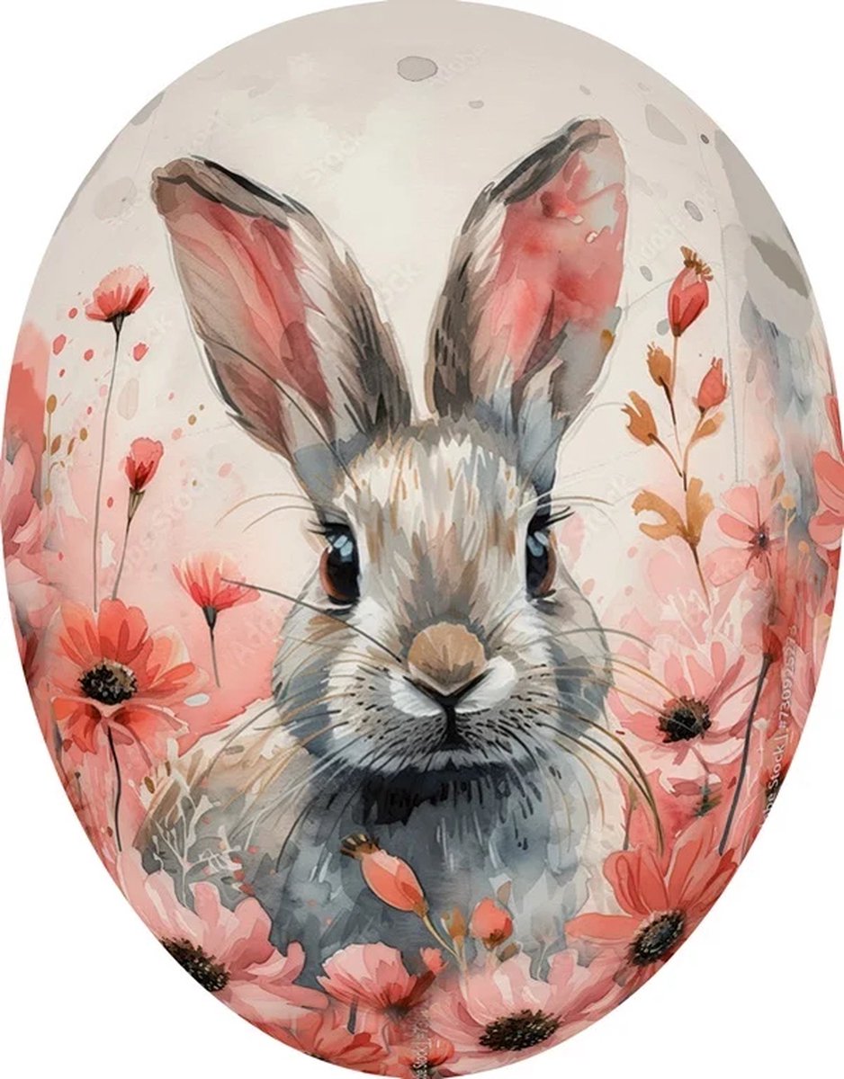 Ei karton Bunny in Poppies, 35cm