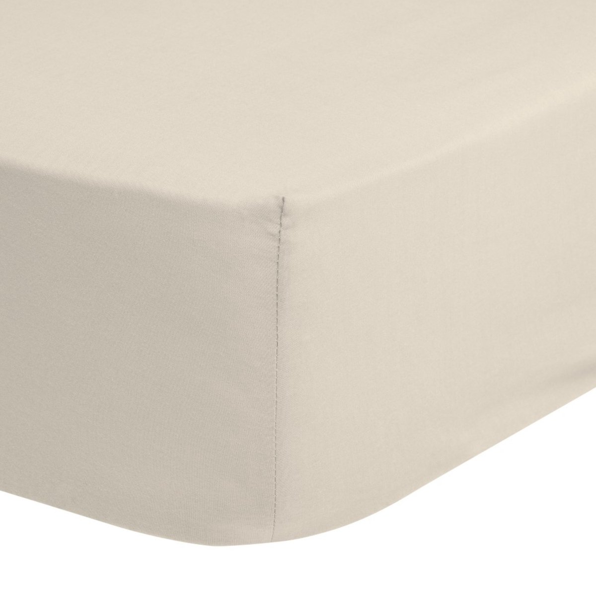 Good Morning hoeslaken effen kleur - 1 persoons 90x200 cm - Ecru - 100% Katoen jersey