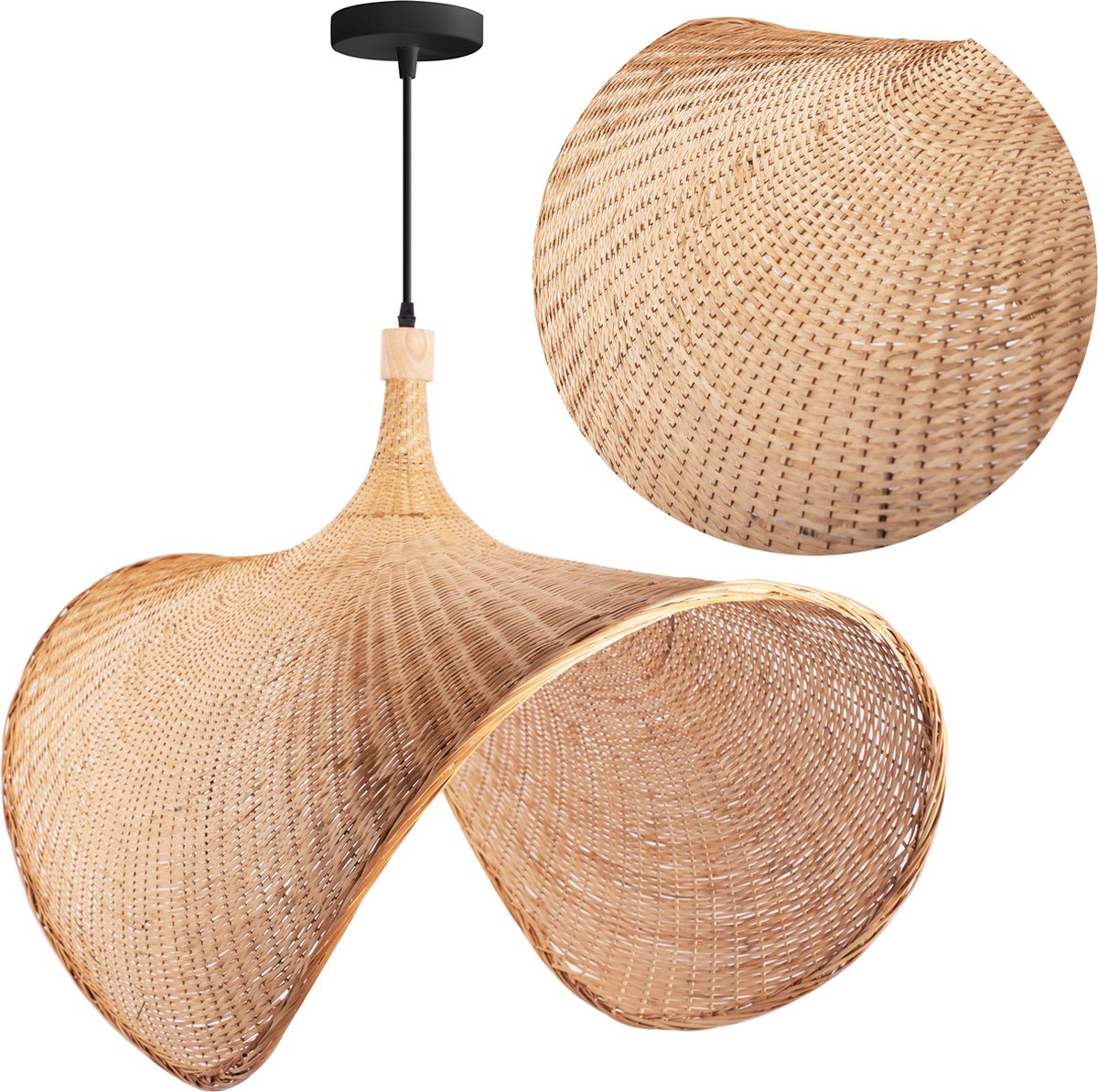 Toolight App1641-1Cp Hanglamp Beige 30X50X30Cm