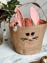 Panier de Pâques - Pasen - Panier de Pâques personnalisé - Rose