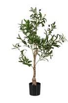 Oc'leaf Kunstmatige Olijfboom - 150cm Grote Kunstplant in Pot, Decoratieve Olijfboom voor Thuis, Woonkamer, Slaapkamer, Kantoor en Tuin
