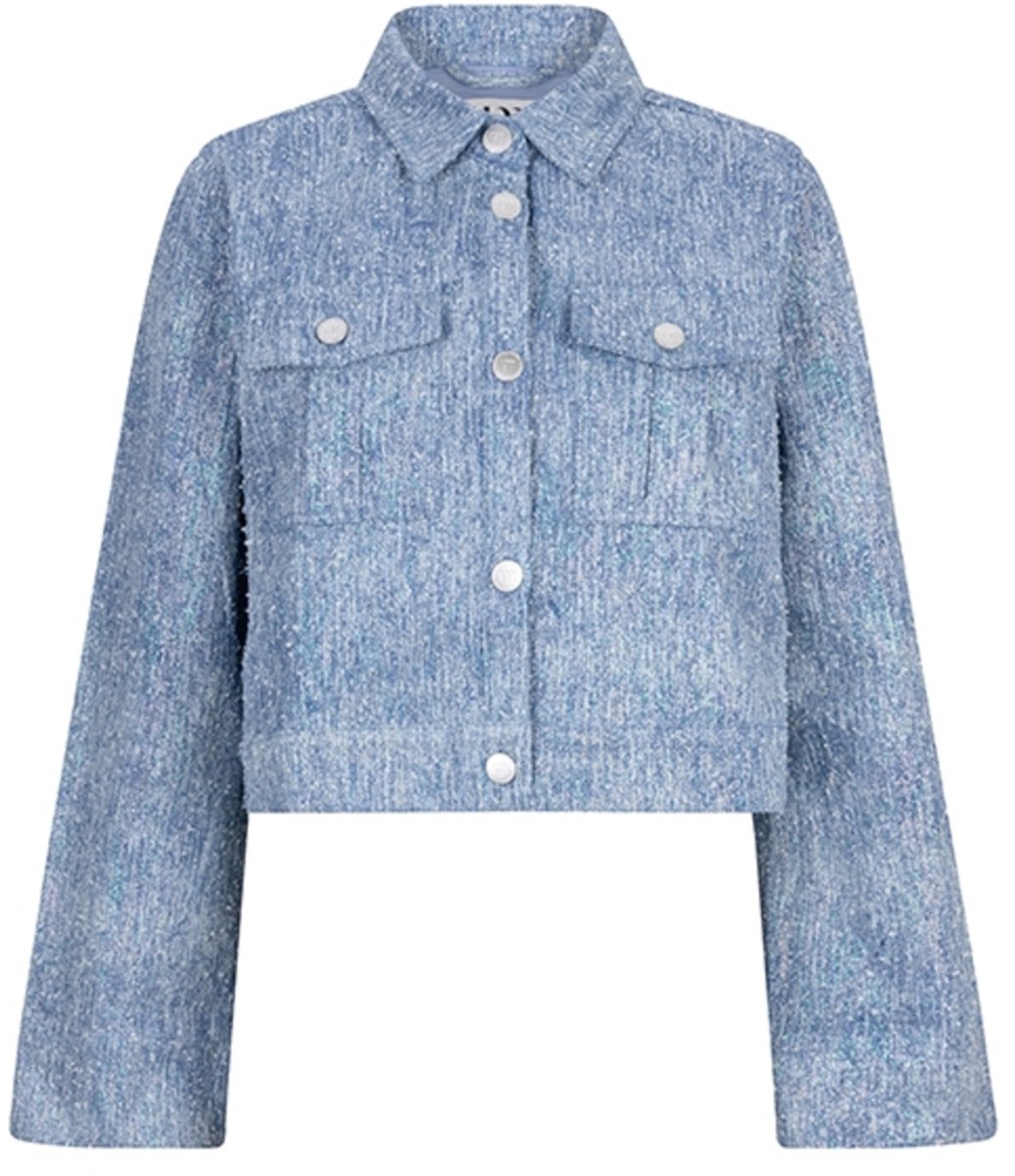 Lofty Manner Jas Jacket Liona Qc47 415 Denim Blue Dames Maat - M