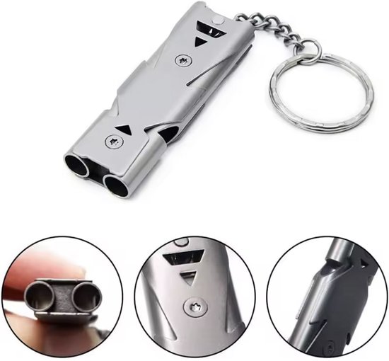 CHPN – Noodfluit – Hoge Decibel RVS -Sleutelhanger