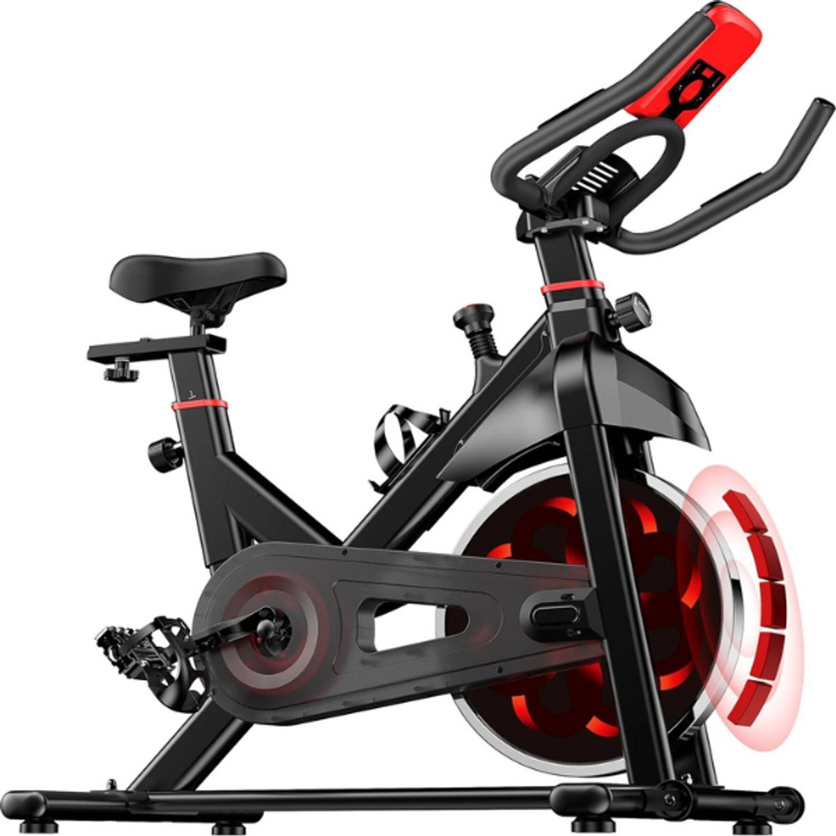 Boleen - Indoor Hometrainer - Hometrainers - Hometrainer Fiets - Stil - Makkelijk te Verplaatsen - Met LCD Screen - Pulssensor - Ergometer