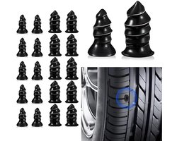 Kit de 20 vis pour réparation de pneus de voiture - 2 tailles - Clou de réparation rapide à vide - Accessoires de voiture - Ajustement parfait - Pour voitures, motos et camions - Zwart