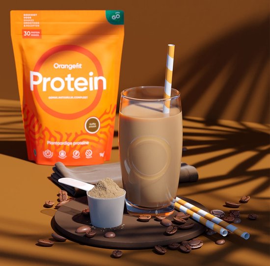 Orangefit Proteine Poeder - Vegan Proteine Shake - 750g (29 shakes) - Eiwitshake Koffie - Lactosevrije Eiwitpoeder — afbeelding 4