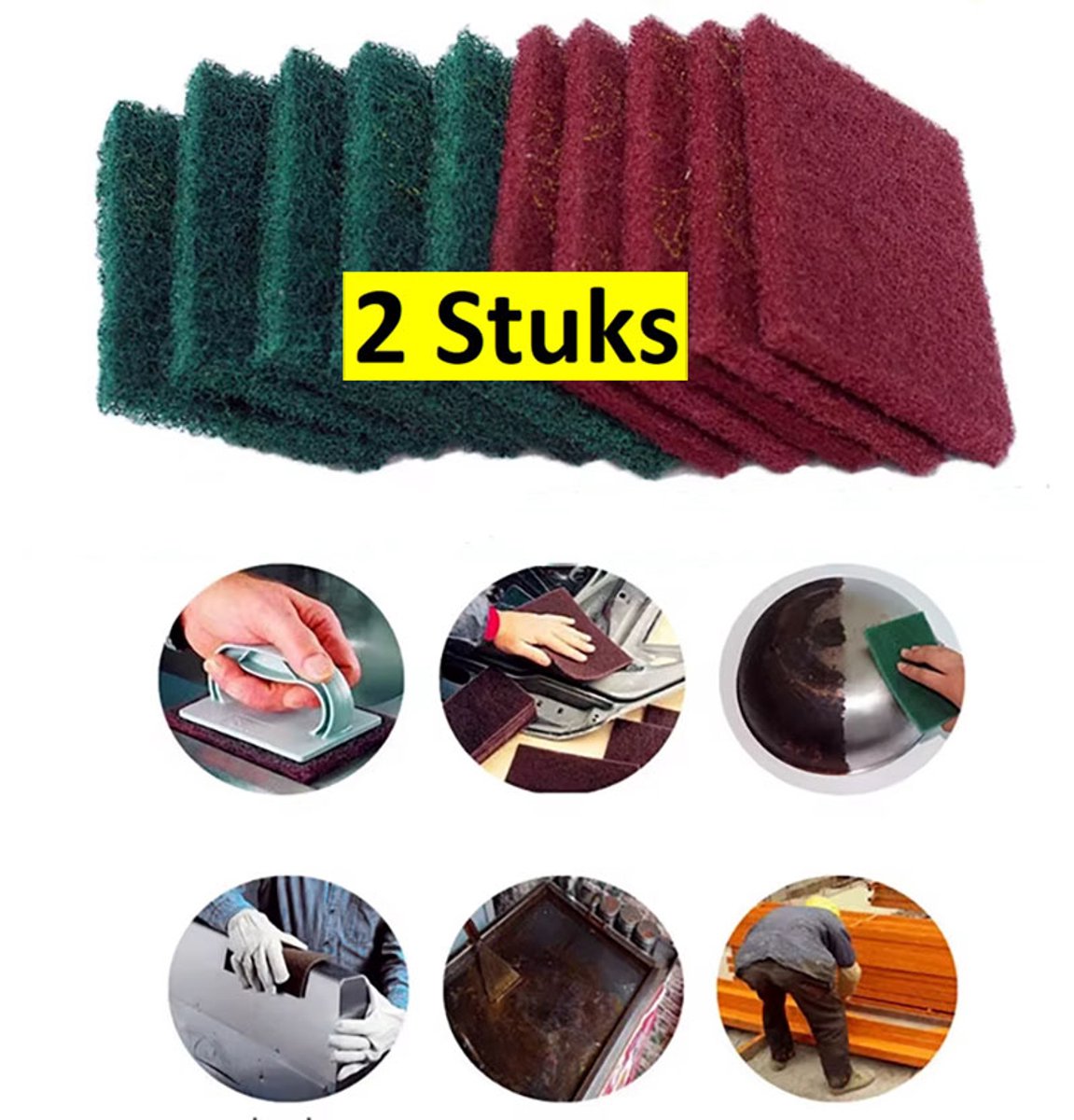 Horlogeband Tool - Borstelspons - Slijtvast 10x15CM - Weg met de beschadigingen - Horlogebandje Schoonmaken - Universeel - Set 2 stuks