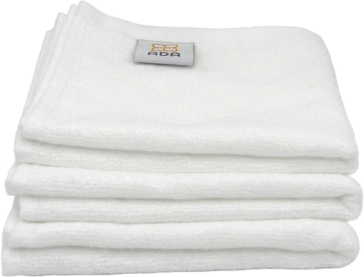 ADA® - Bamboe handdoek – 30x50cm – Wit - 3 stuks