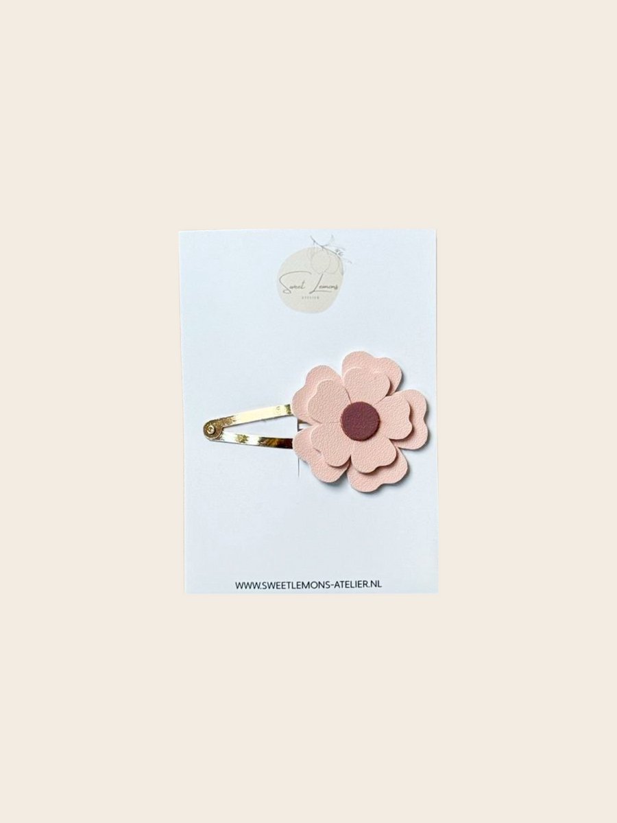 Flowerly Soft Pink - Klikklak Bloemen Haarspeldjes - Meisjes Haarspeldjes - Haaraccessoires voor Kinderen