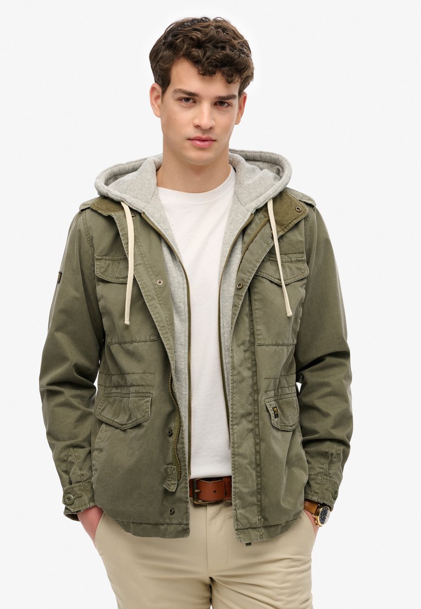 Superdry Rookie Field jack met capuchon Heren Buitenjassen Groen