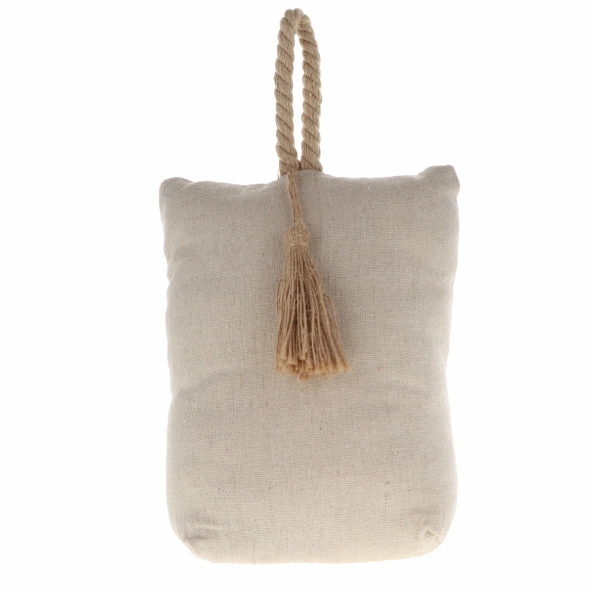 Luance Deurstopper - 1 kg - off white/ wit- stoffen zak met lus - L17 x B9,5 x H21 cm - deurstop