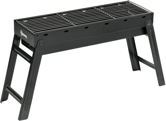 Relaxdays Houtskool Bbq - Camping Barbecue - Mini Barbeque Tafelbarbec 4052025355296~3846916