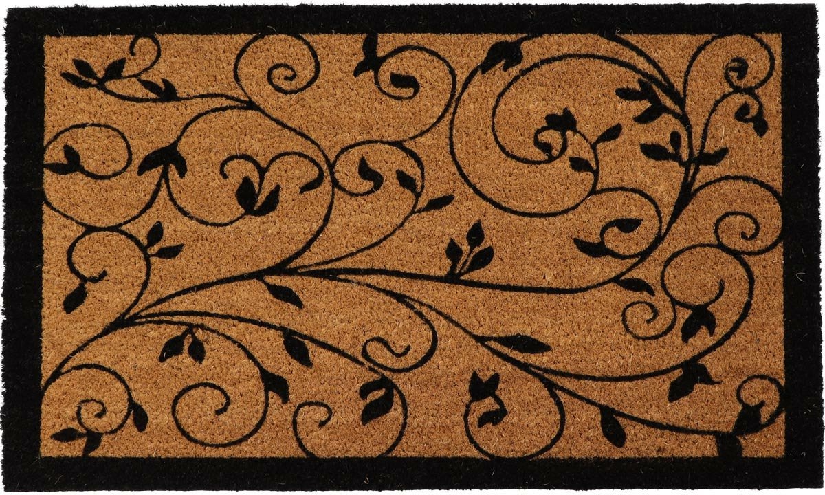 Luance Warm Welcome Deurmat - anti slip - rechthoek - planten print - 75 x 45 cm - buiten - schoonloopmat