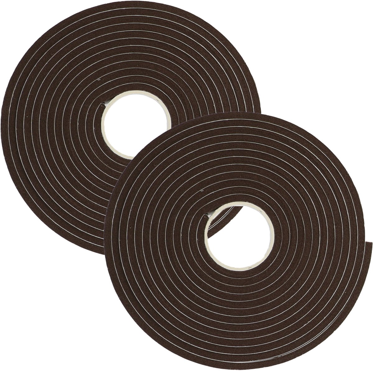 Luance Cozy Home Tochtstrip - 2x - donkerbruin - zelfklevend - 2 x 275 cm - tochtband - deur of raam
