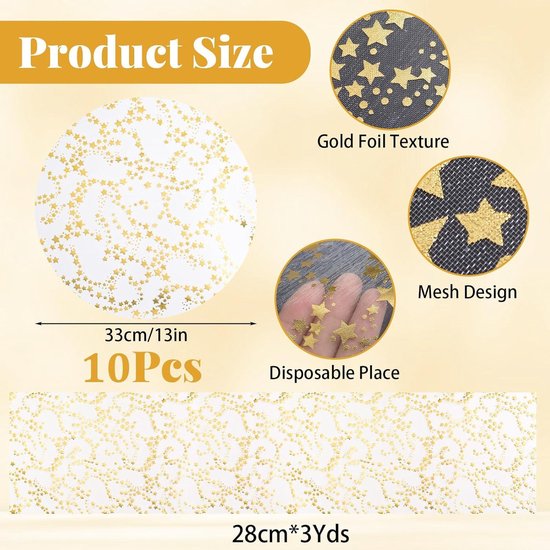 Gerimport Placemat - 4x - metallic goud - dia 38 cm - rond- onderlegger bestellen