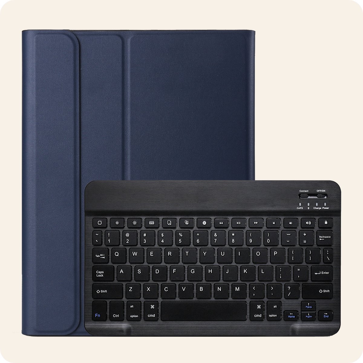 Hoesje - Geschikt voor Apple iPad A16/A18 (2025/2026) - 11 inch (11e & 12e generatie) - Keyboard Book Cover - Toetsenbord Case - Hoes - Donkerblauw — cadeau in Telefoon & Tablet - foto 6
