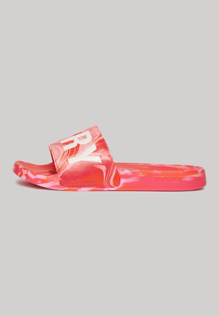Superdry Marble vegan badslippers Dames Slippers Roze