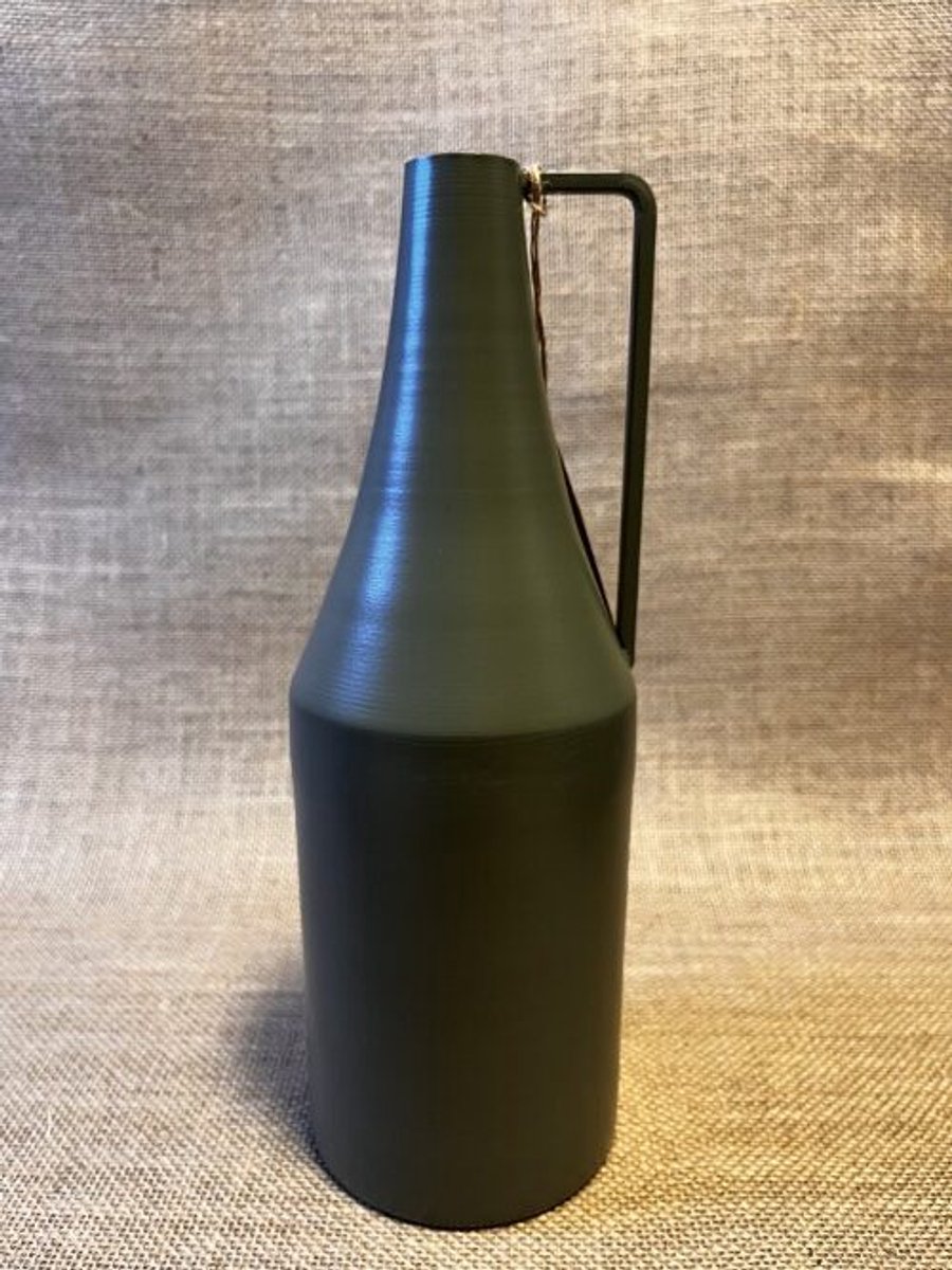 Dijk Metalen vaas groen, 29cm hoog