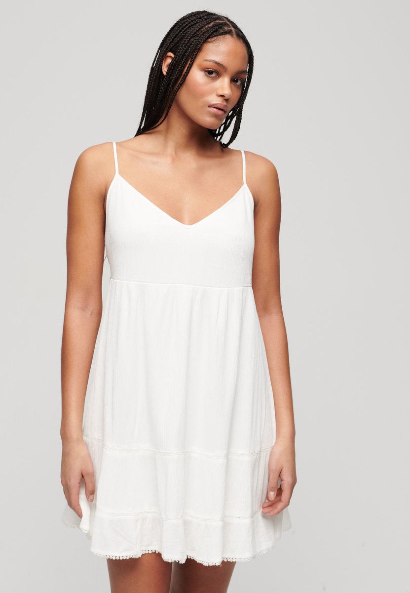Superdry Mini Beach cami-jurk Dames Jurken Creme