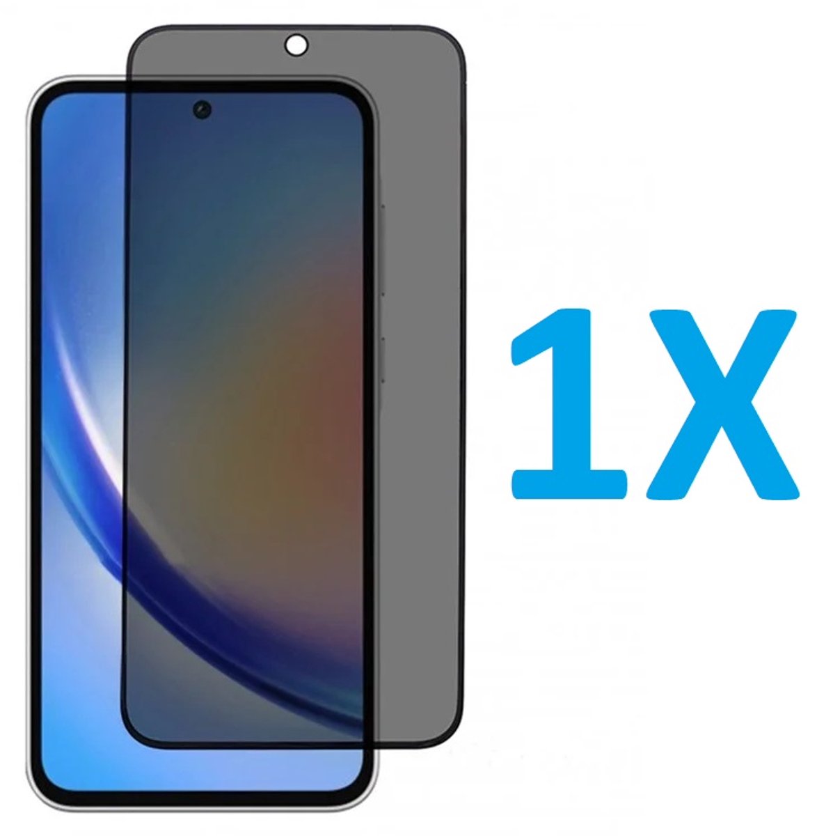 Screenprotector Glas - Privacy Tempered Glass Screen Protector Anti-Spy Geschikt voor: Samsung Galaxy S24 FE - 1x
